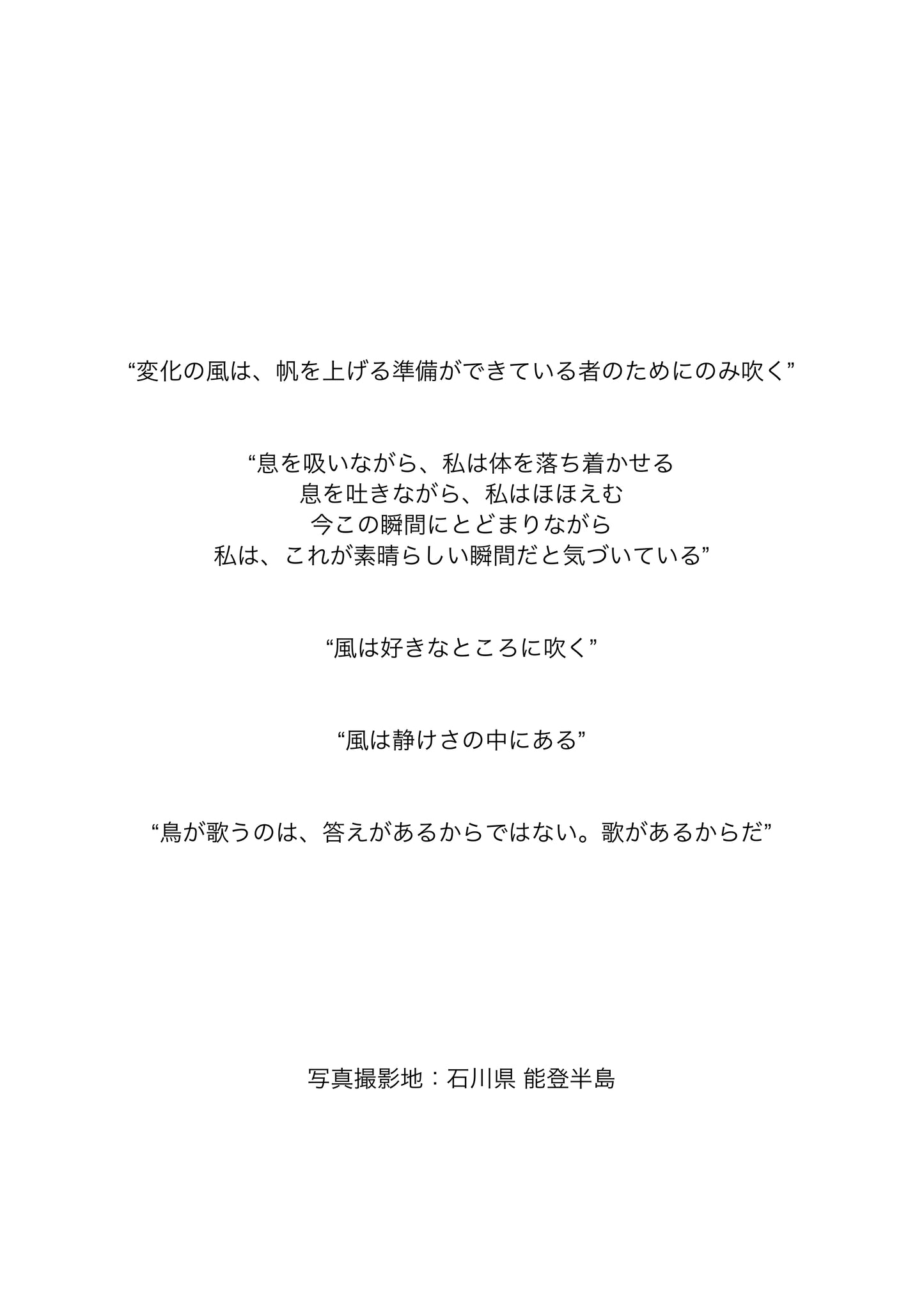 OJAI 5 elements & poetry Tee 【風 wind】